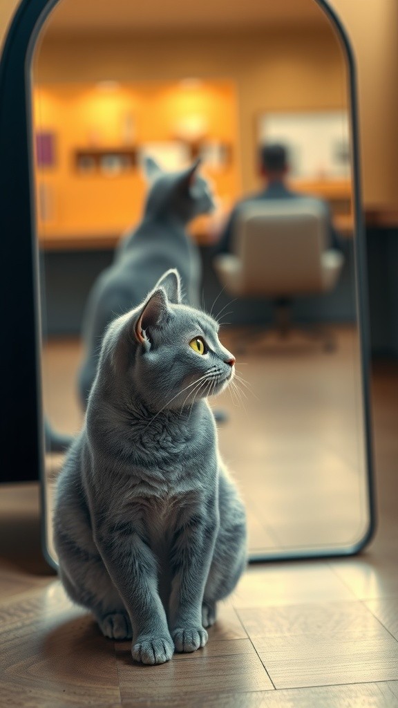 Kucing Takut Bayangannya Sendiri!