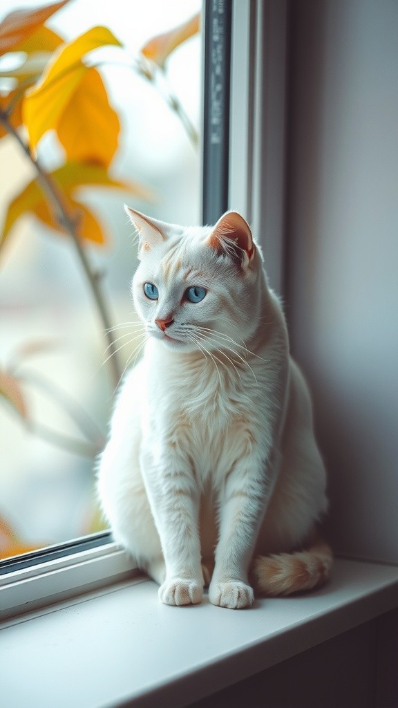 Kucing Putih yang Bahagia