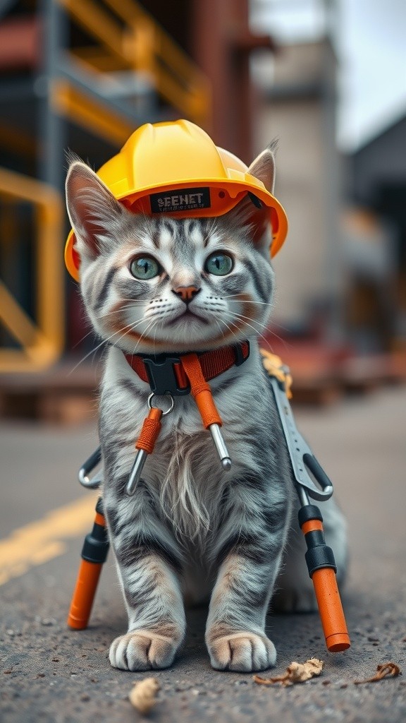 Cattitude on the Construction Site!