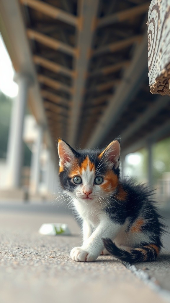 Kesepian Piko: Kisah Anak Kucing di Bawah Jembatan