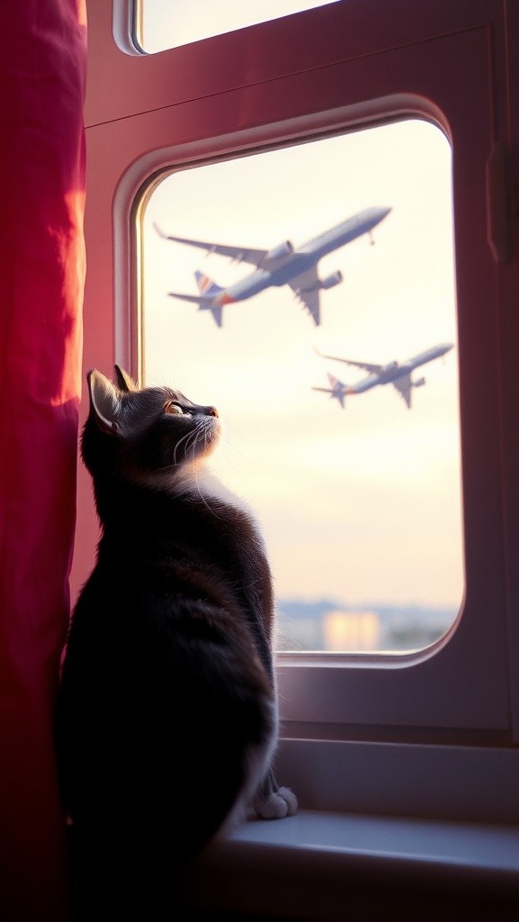 Whiskers the Cat's Flight Adventure