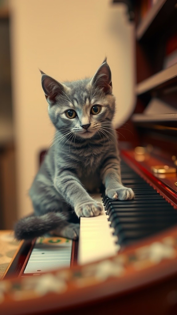 Whiskers the Piano Cat with a Ph.D.
