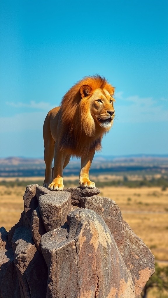 The Wisdom of Perspective: A Lion and Eagle's Encounter