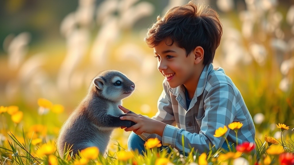 Une Conversation Entre un Enfant et un Animal en Danger