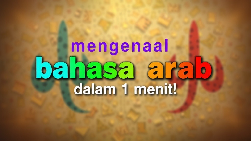 Belajar Bahasa Arab Amiyah dalam 1 Menit!