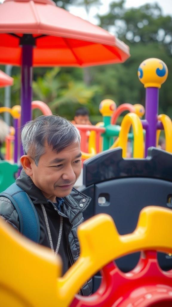 Momen Lucu di Taman Bermain: Ayah dan Anak