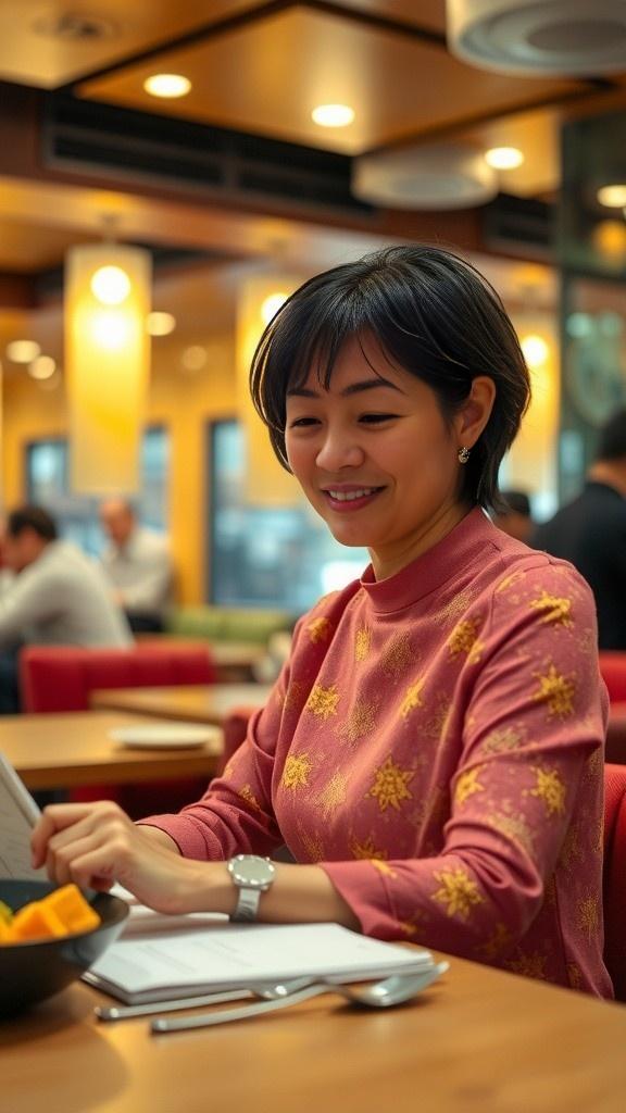 Pelanggan Memilih Menu Murah di Restoran