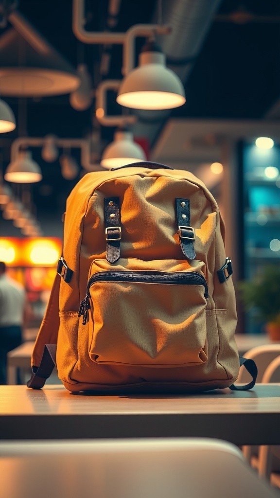 Trendy Khaki Backpack - Stylish & Functional!