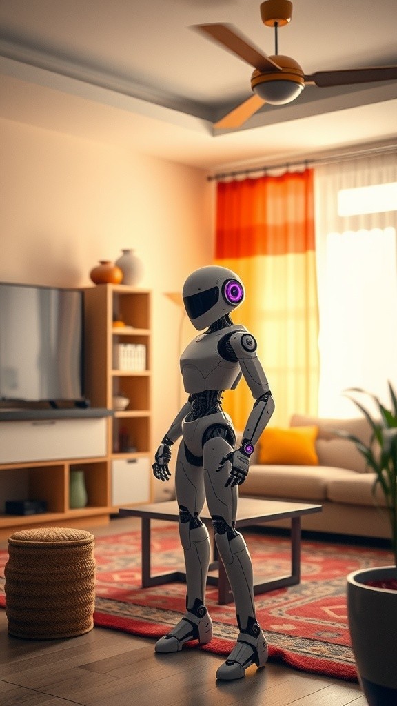 Robot dengan Jiwa Seni: Galeri Abstrak di Ruang Tamu