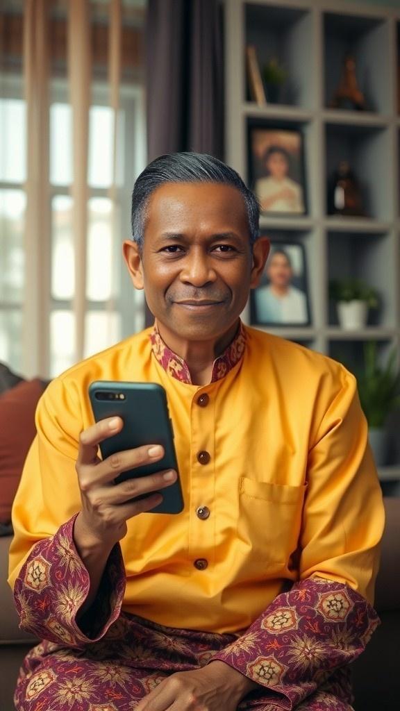 Pak Abu Belajar Menggunakan Telefon Pintar