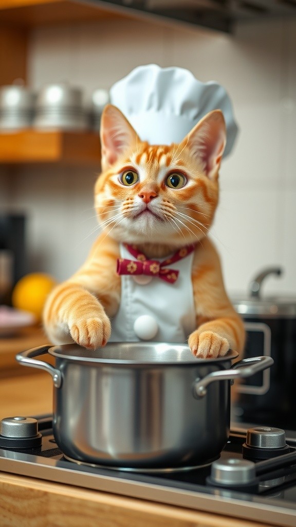 Culinary Cat: Cooking in a Cozy Kitchen
