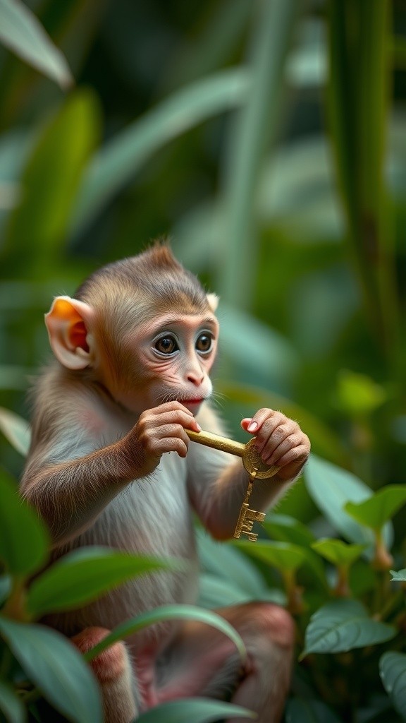 The Monkey's Golden Key: A Treasure of Friendship and Bananas