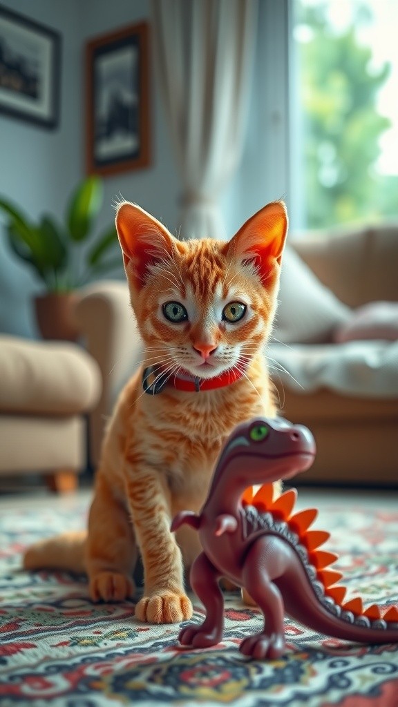 Kucing Oren dan Petualangan Dinosaurus