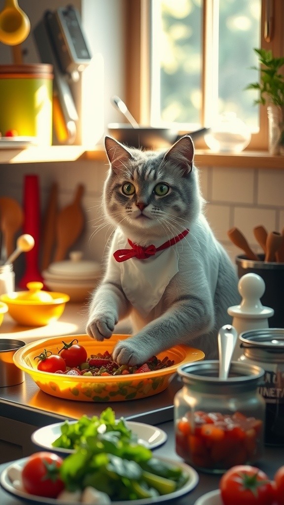 Kucing yang Memasak