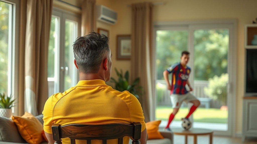 Ronaldo Relaxing While Messi Plays Football