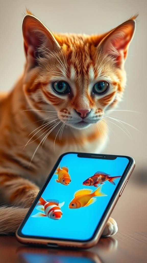 Momo dan Ikan: Kucing Penasaran di Depan Layar