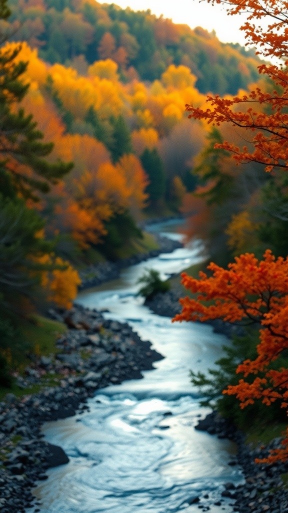 Autumn Reflections by the River