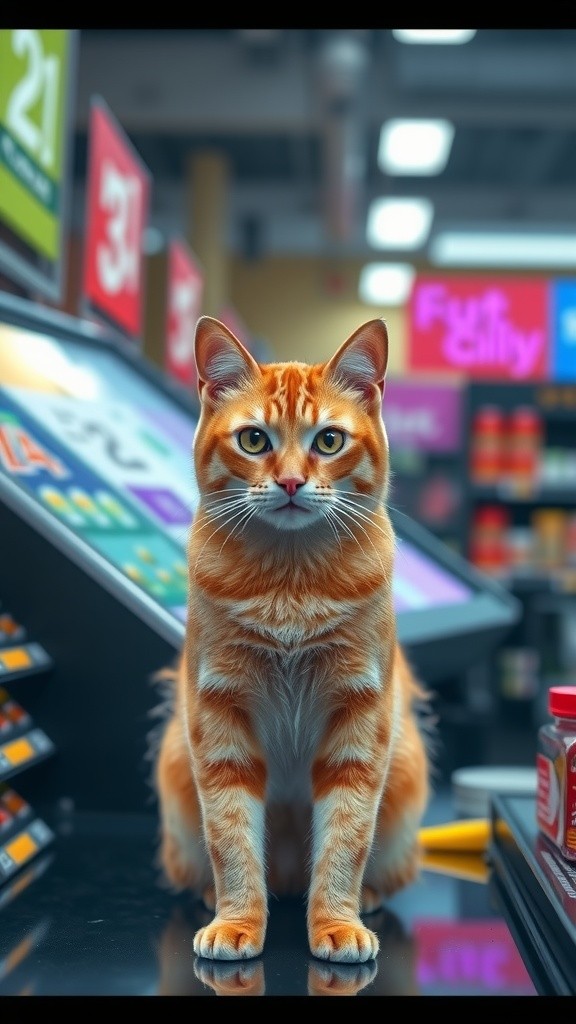 Kucing yang Mengakui Pencurian Ikan di Supermarket