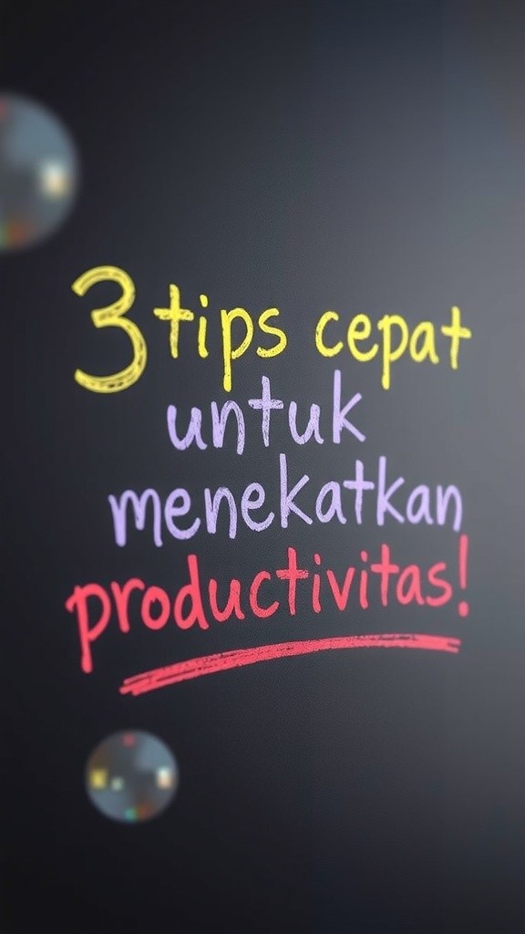 3 Tips Cepat untuk Meningkatkan Produktivitas!