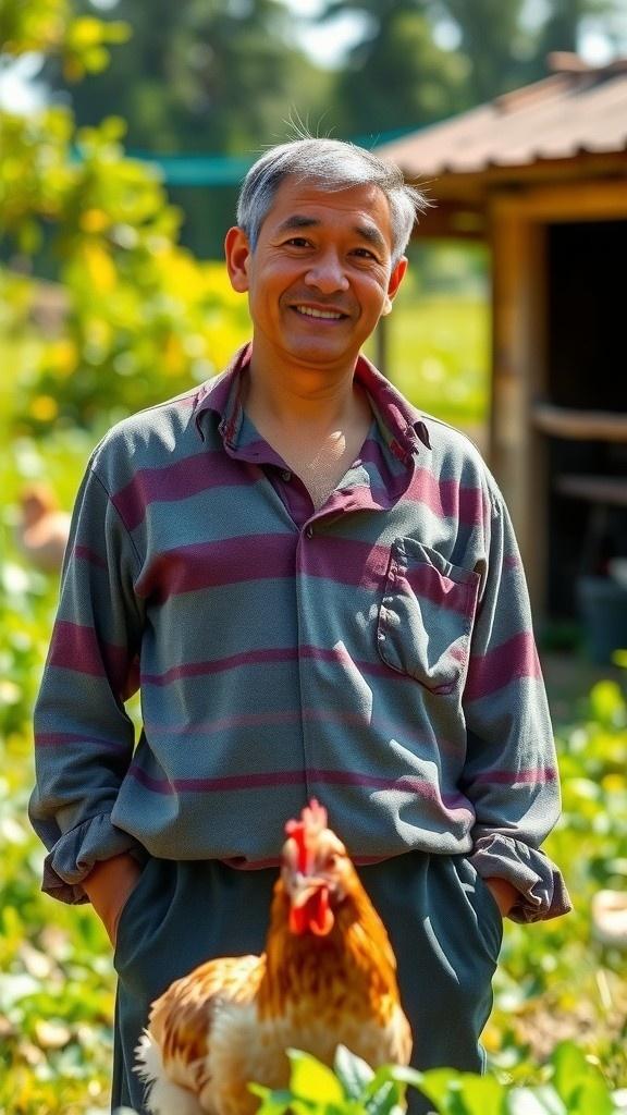 Petani dan Ayam yang Kelelahan