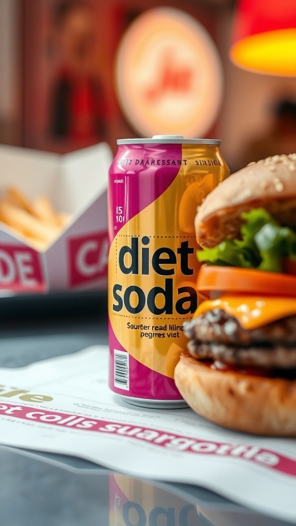 American Contradictions: Diet Soda and Giant Burgers!