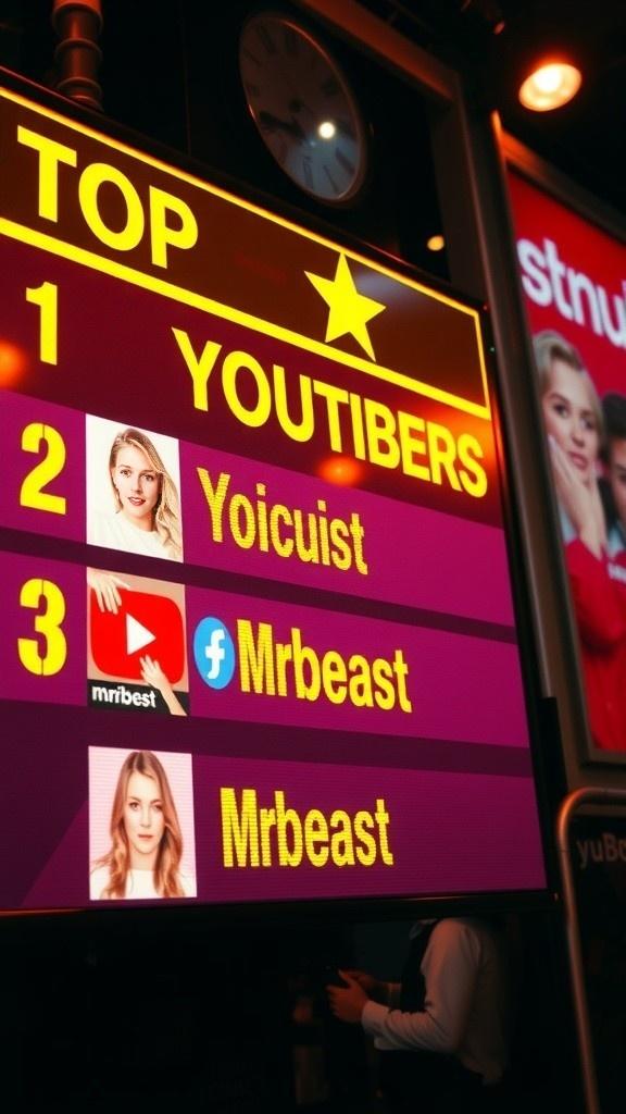 Top 3 YouTubers in 2023: MrBeast, T-Series, and Cocomelon