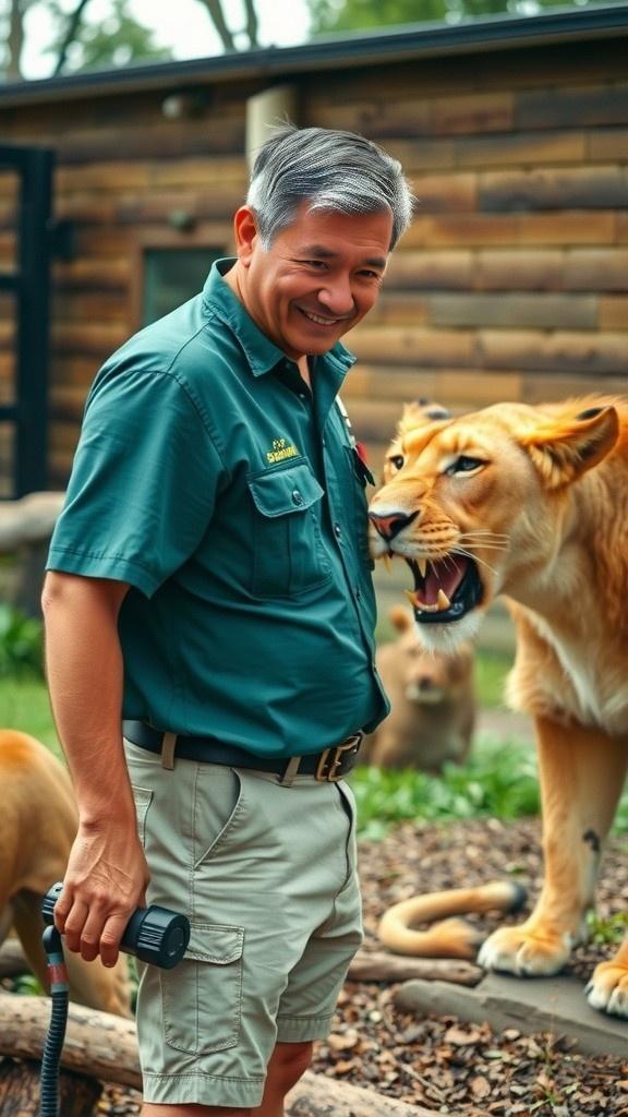 Penjaga Kebun Binatang dan Rencana Lucunya Saat Terjatuh ke Kandang Singa