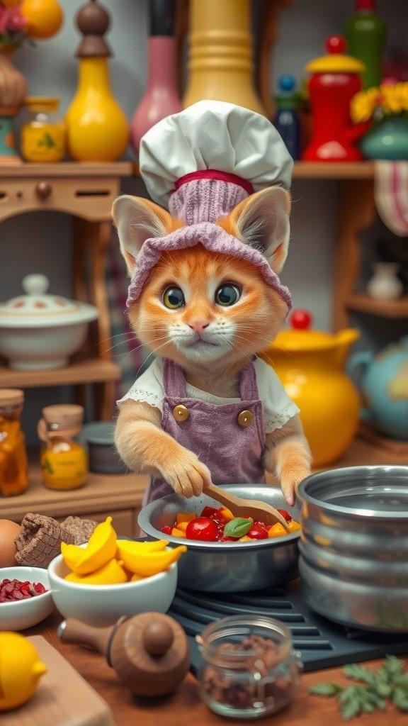 Kucing Chef Kecil