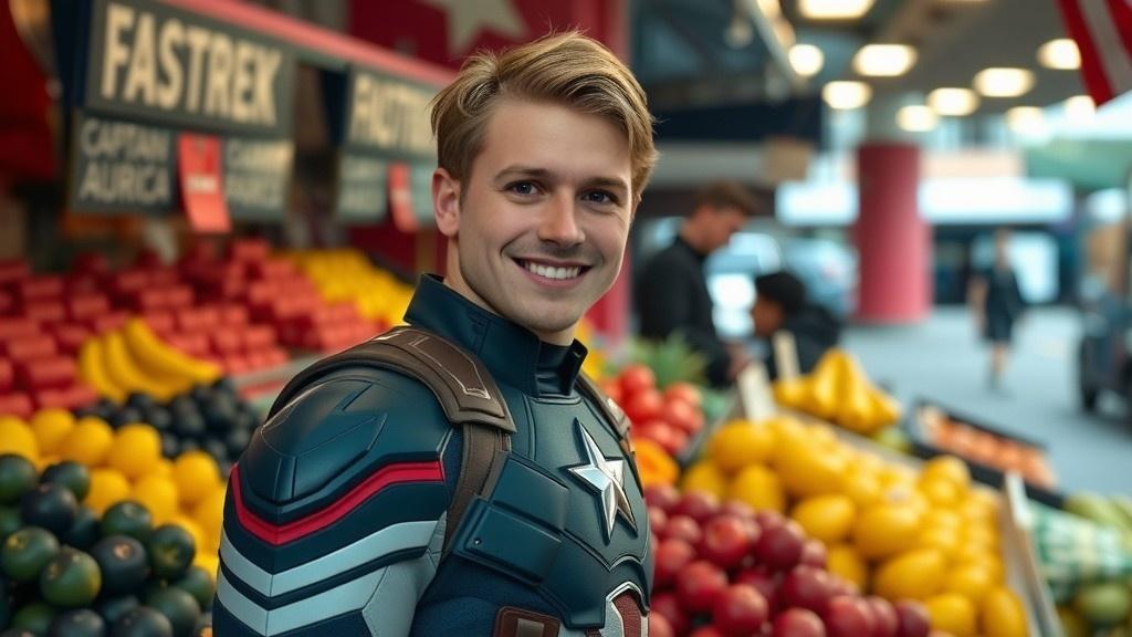 Captain America: Selling Fruits and Helping the Poor