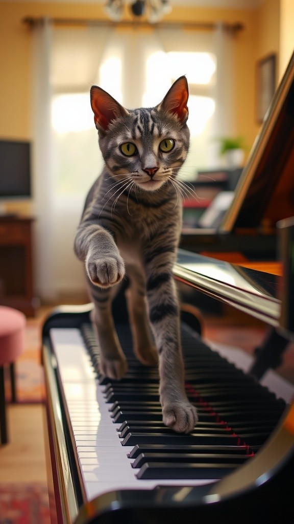 Kucing yang Ingin Main Piano