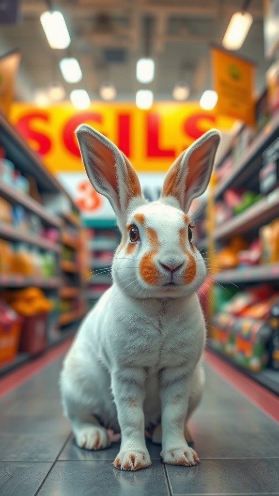 Kelinci yang Bingung di Supermarket
