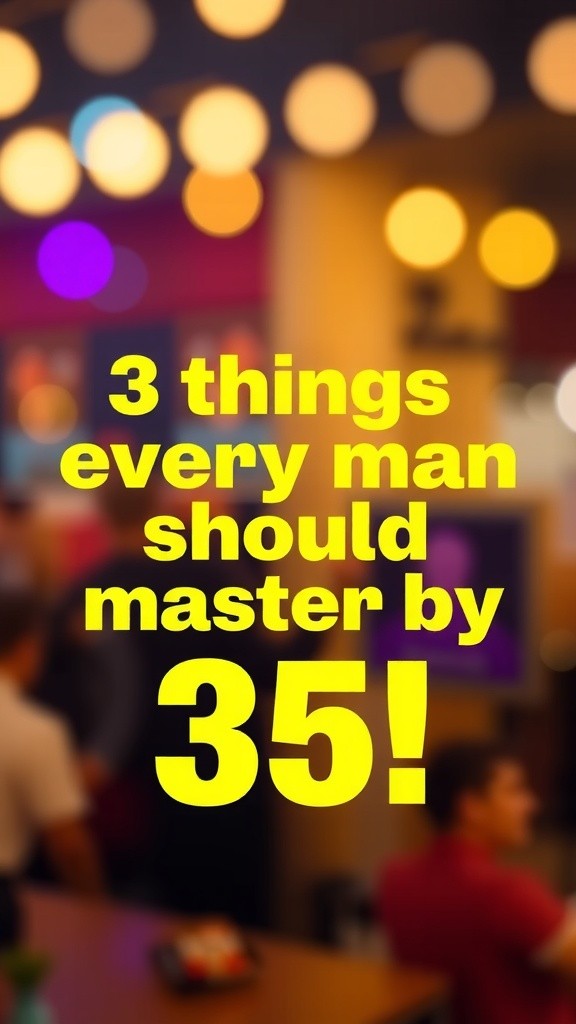 Mastering 3 Key Areas by Age 35