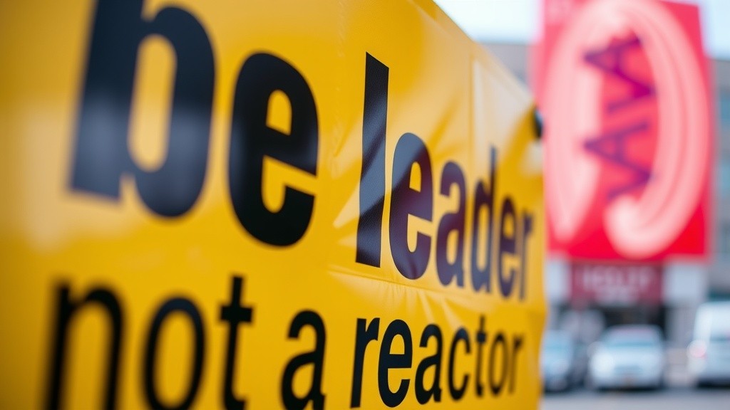 Be A Leader, Not A Reactor: Lessons from a Traffic Jam