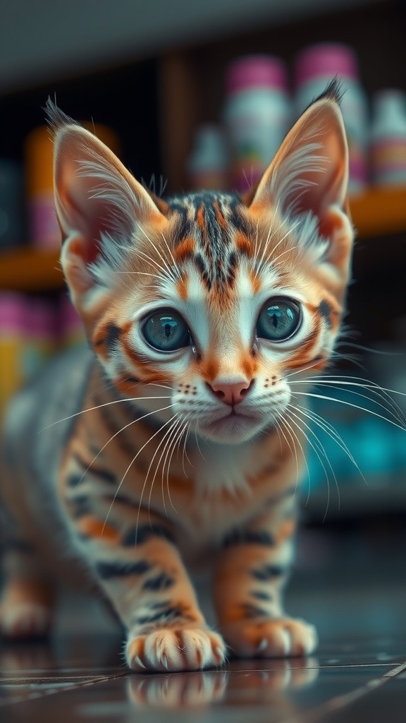 Momen Imut Anak Kucing Saat Makan