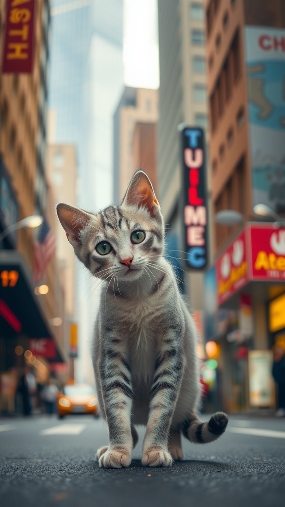 Petualangan Kucing Kecil di Tengah Kota