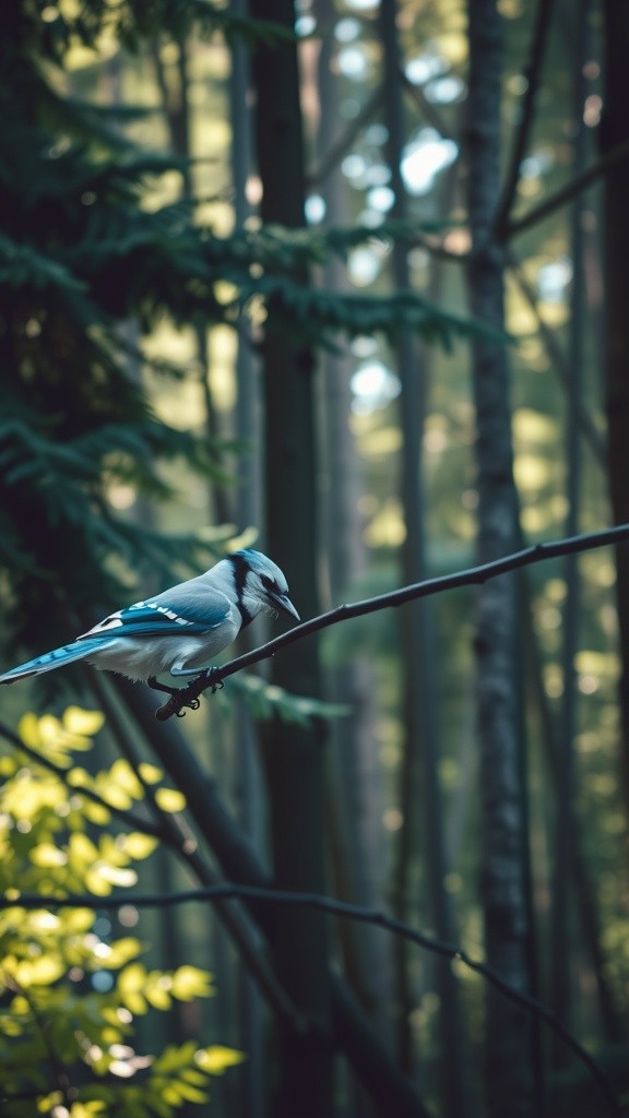 Serene Forest and Enchanting Birds