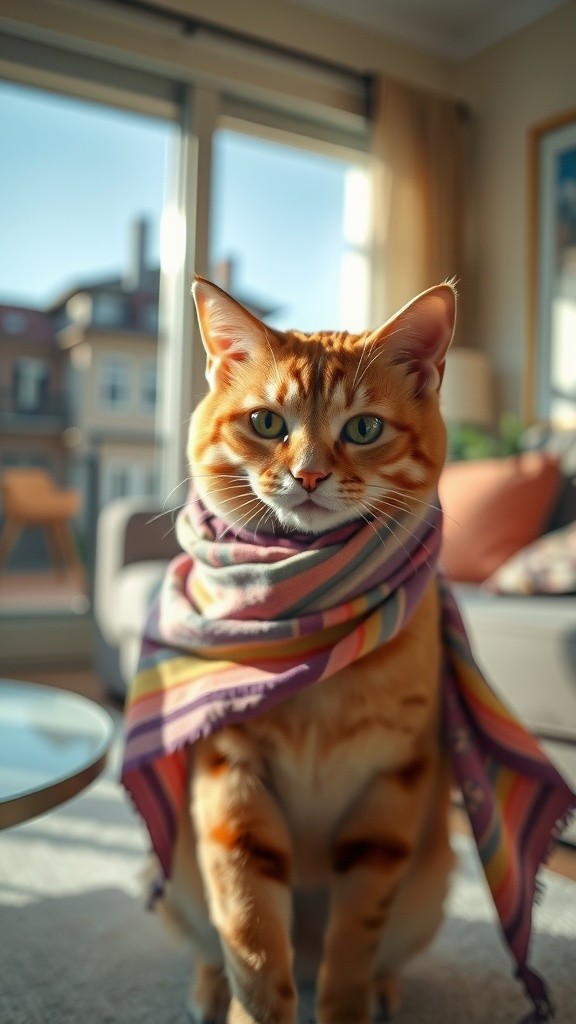 Kucing Menghadapi Sarung Angin!