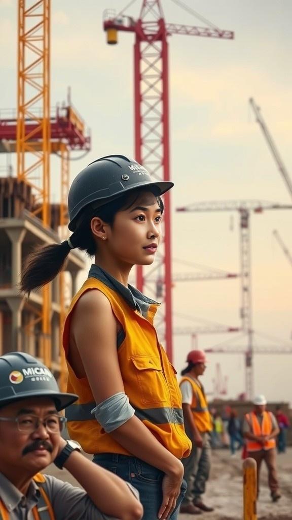 Heroic Giant: Filipino Woman Lifts Cement for Construction Workers