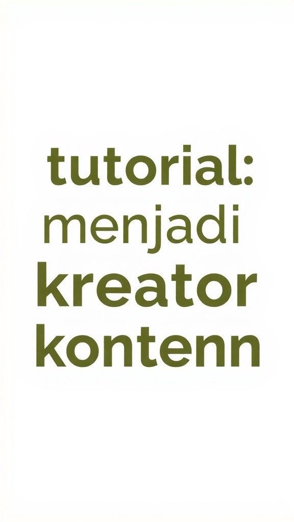Panduan Menjadi Kreator Konten Pemula