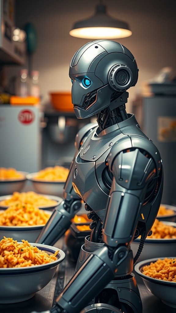 Robot Lari dari Monster Telur