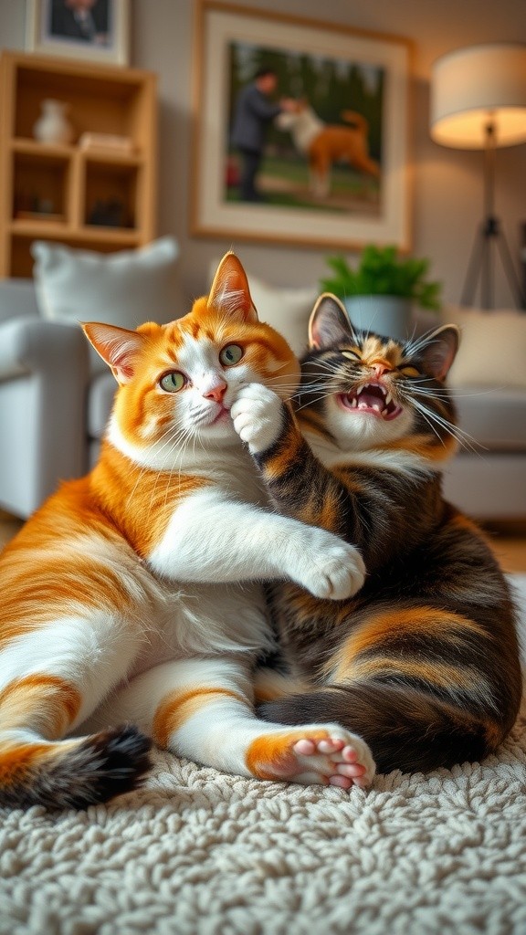 Feline Fisticuffs: Cat vs. Cat Wife