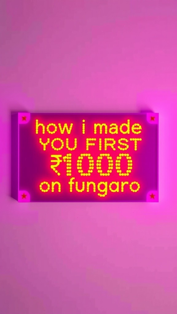 How I Made My First ₹1000 on Funngro
