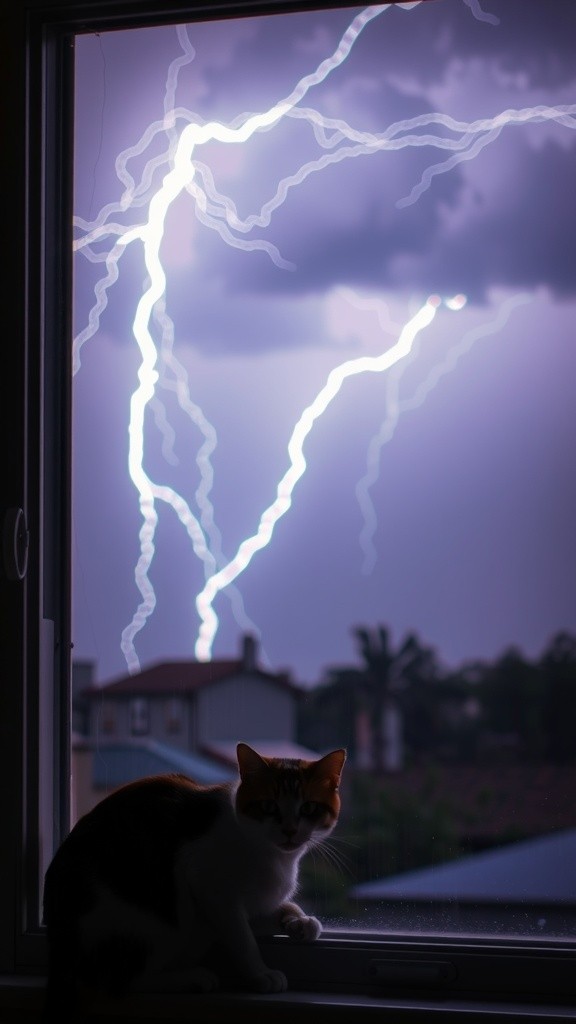 The Lonely Cat's Thunderstorm Adventure: Happy Ending