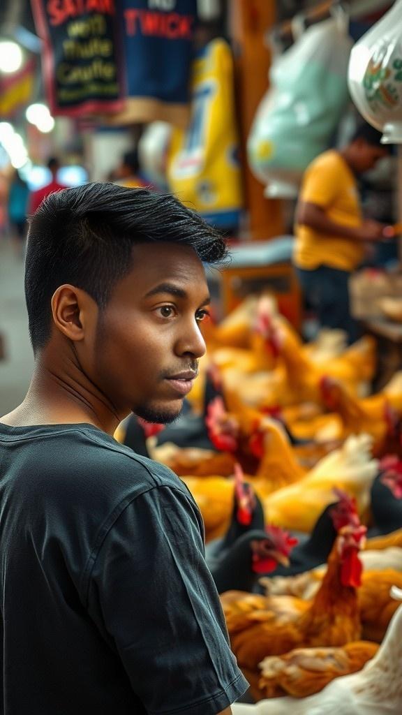 Budi dan Ayam Tertawa: Kisah Lucu di Pasar