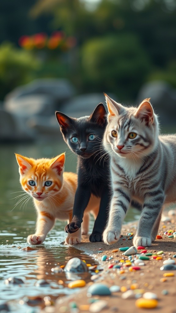 Keluarga Kucing yang Selalu Bersama