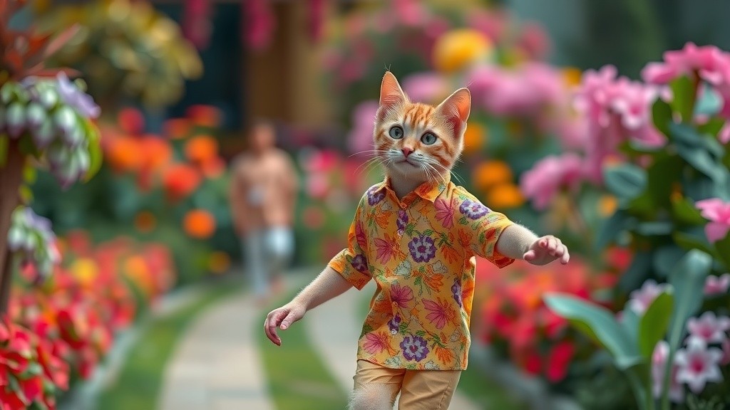 Kucing Lucu Menari dan Mengejar Tikus