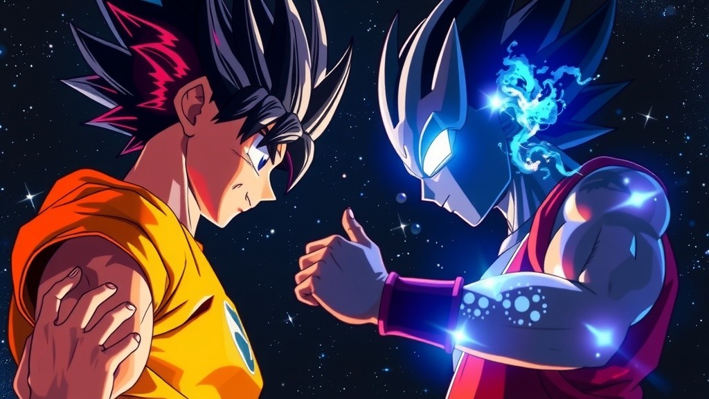 Cosmic Showdown: Cosmic Goku vs. Gogeta