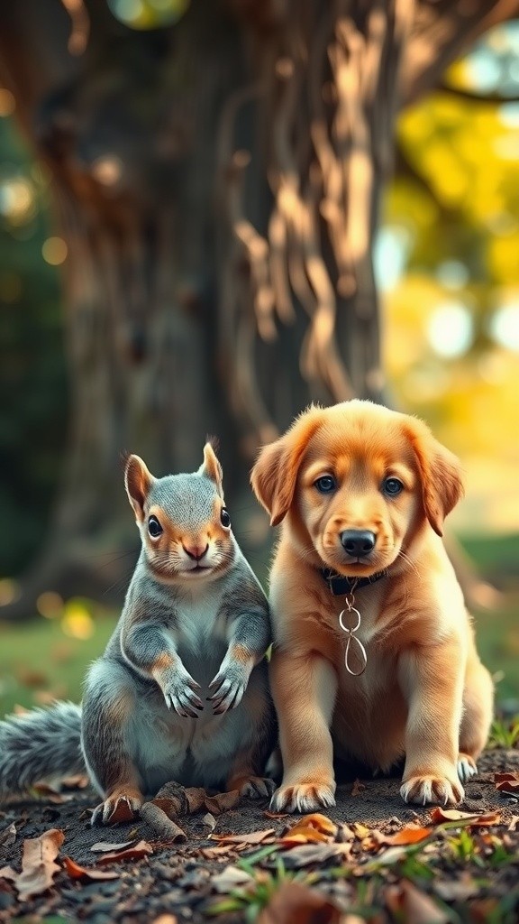 A Squirrel and a Puppy: A Tale of Friendship