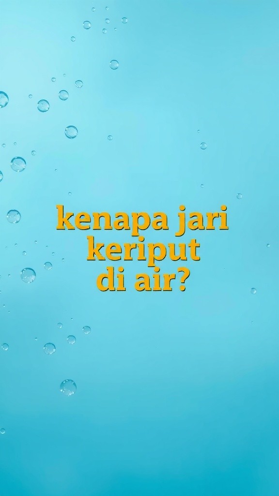 Mengapa Jari Kita Keriput di Air?