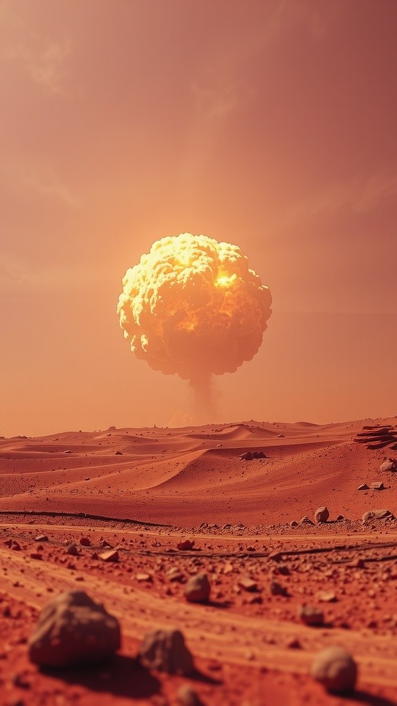 The Effects of Detonating an Atomic Weapon on Mars